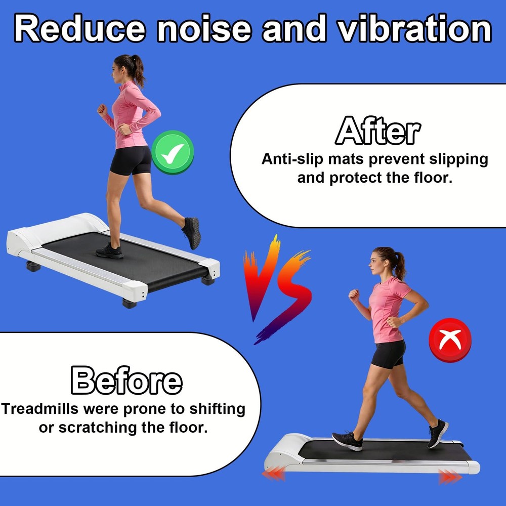 4pcs Adjustable Treadmill Incline Blocks, Non‑Slip Stackable Ramp Pads