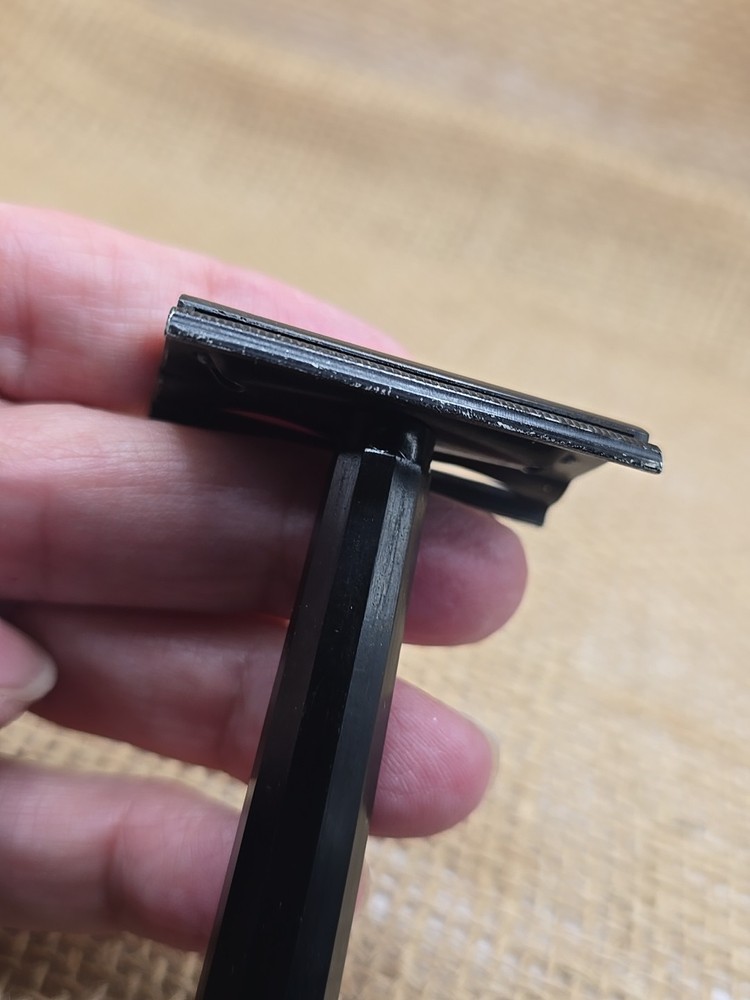 WWII Era Gillette Tech Safety Razor Bakelite handle Black Matte