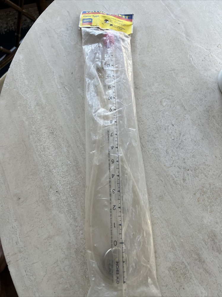 Yellow Jacket 78075 Water-Type Scale Manometer, -2" - 0 - 15"