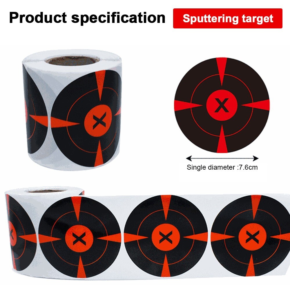Splatter Target Stickers 3inch Self-Adhesive Reactive Targets Paper for Shooting
