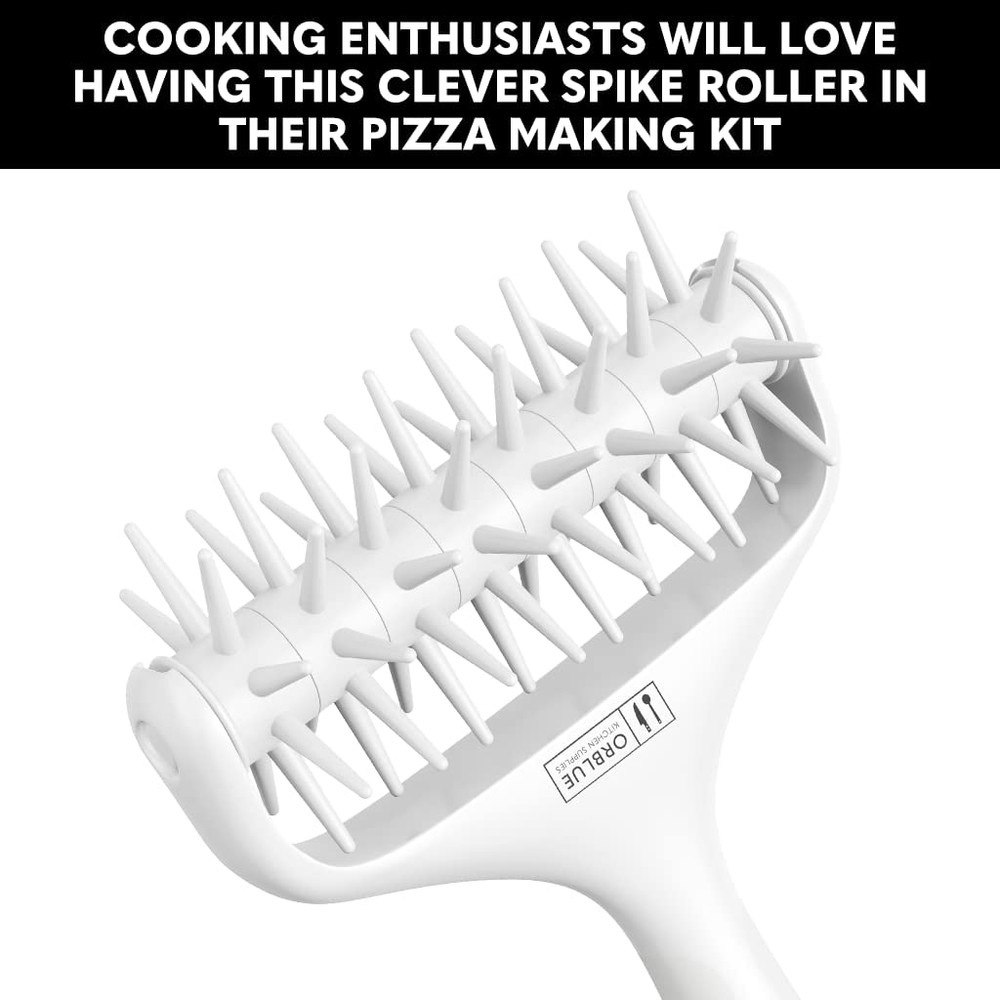 Pizza Dough Docker, Pastry Roller with Spikes Pizza Docking Tool for Home & Comm