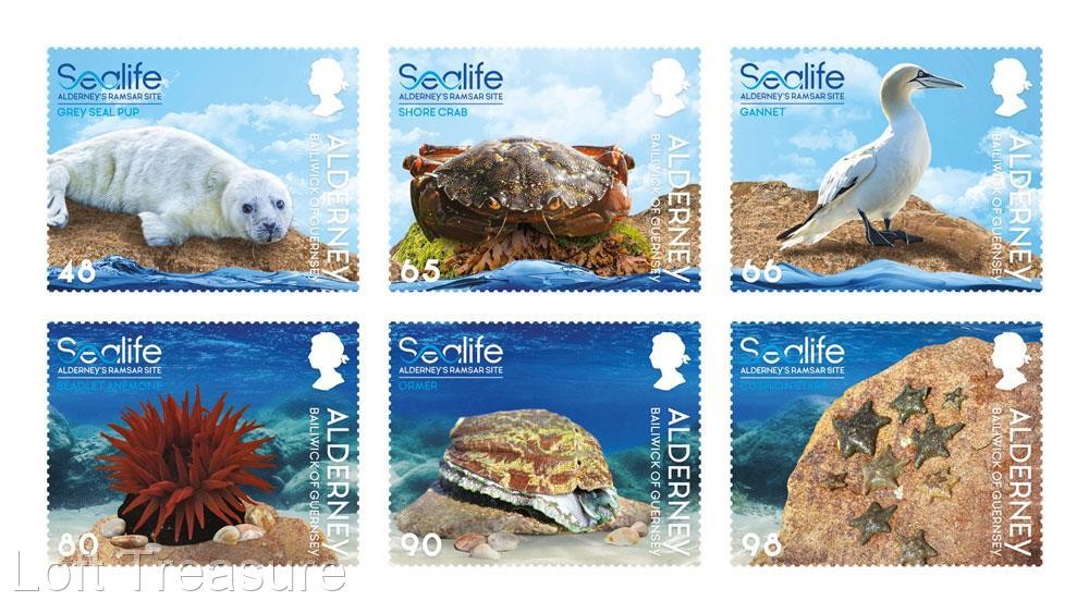 Alderney Stamps: "RAMSAR - Sealife" Presentation Pack 2020
