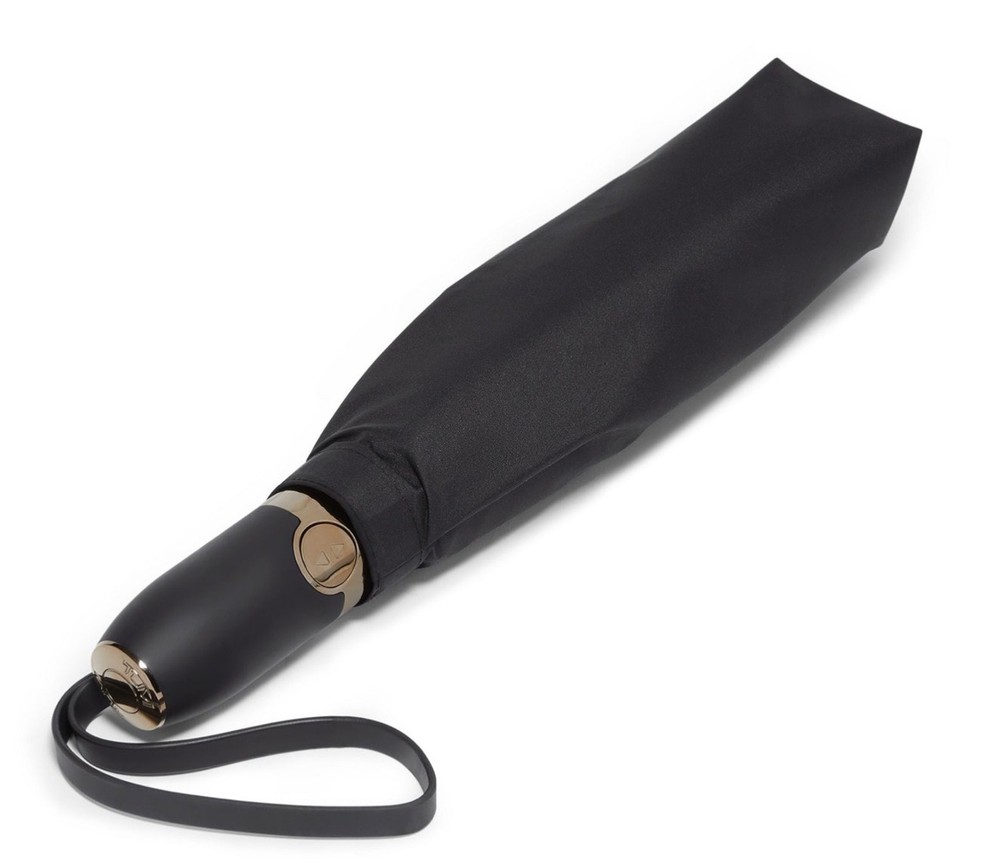 NEW TUMI 36.0” Medium LOGO Auto Automatic Open Close Umbrella - BLACK