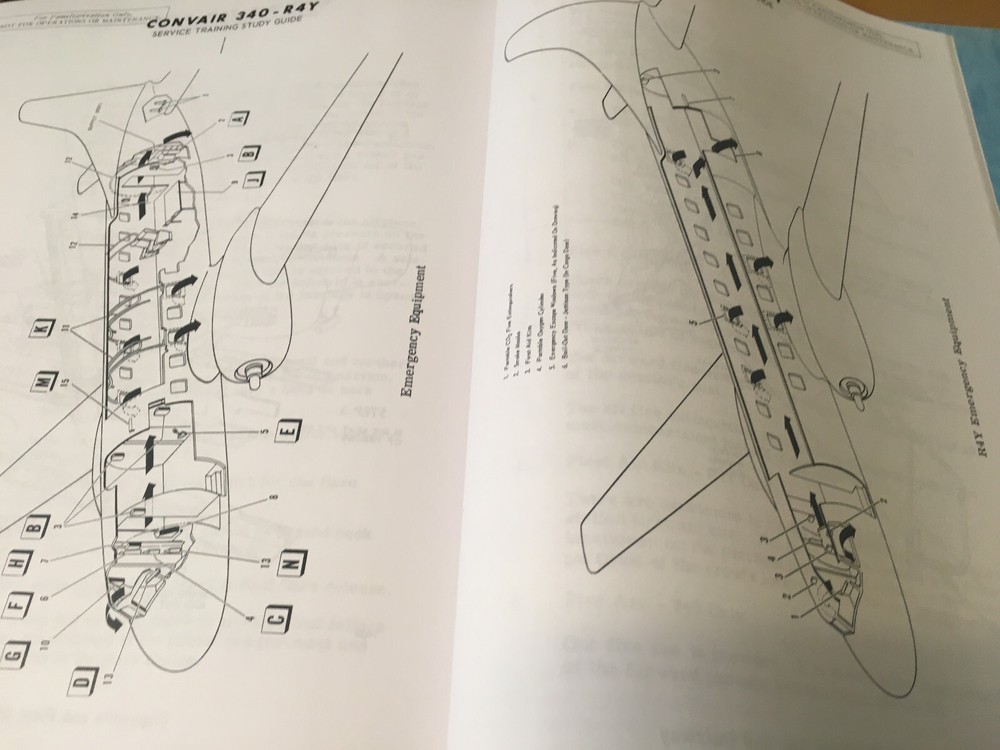 Convair 340-R4Y Service Training Study Guide Manual