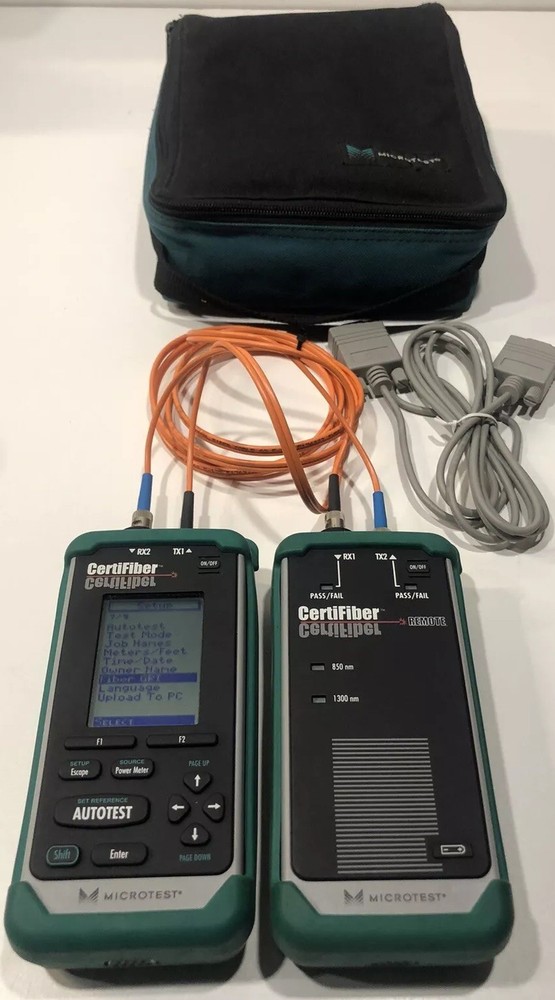 Microtest CertiFiber Optic Advanced certification for multimode Fiber Network