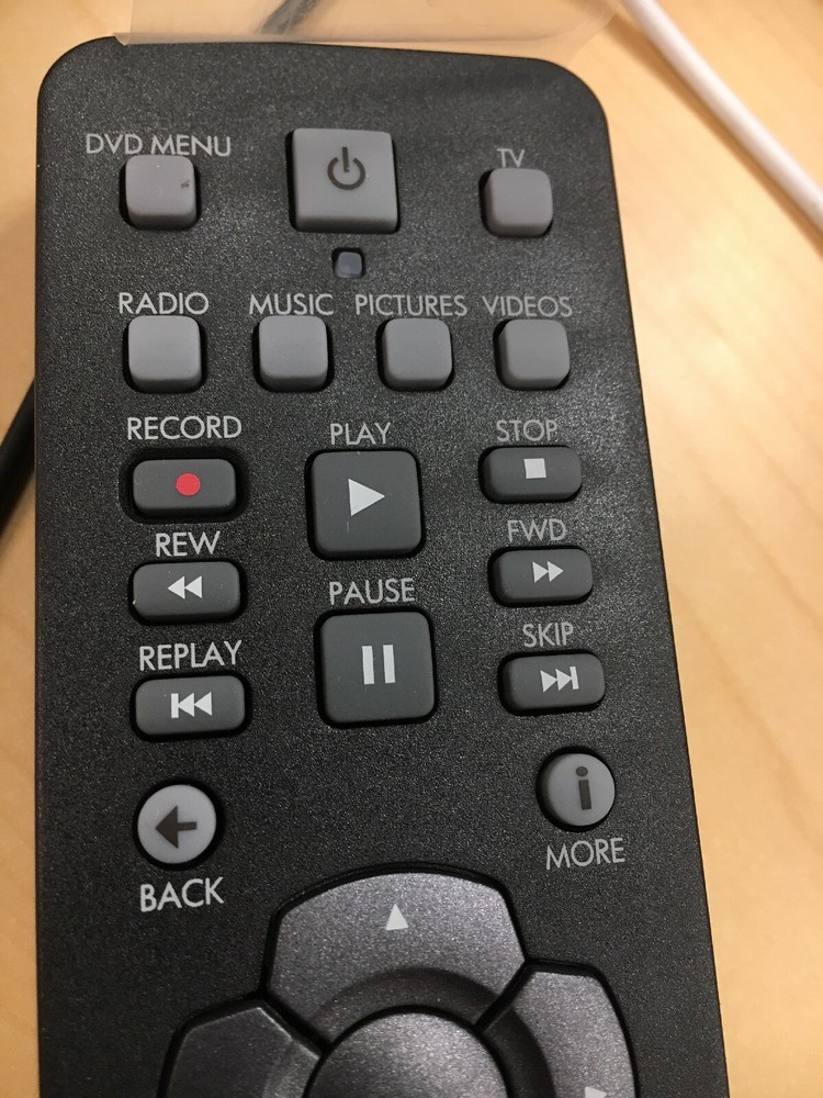 hp media center remote