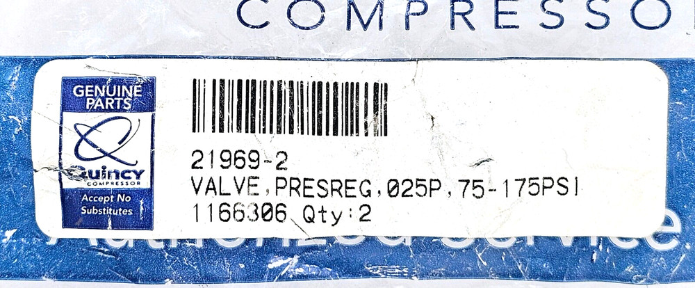 21969-2 QUINCY DIFFERENTIAL PILOT VALVE REPLACEMENT
