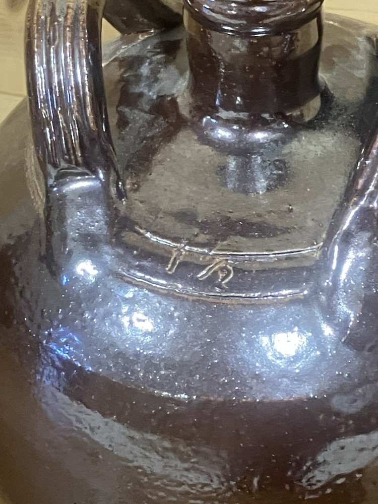 Antique Stoneware Oil Bottle