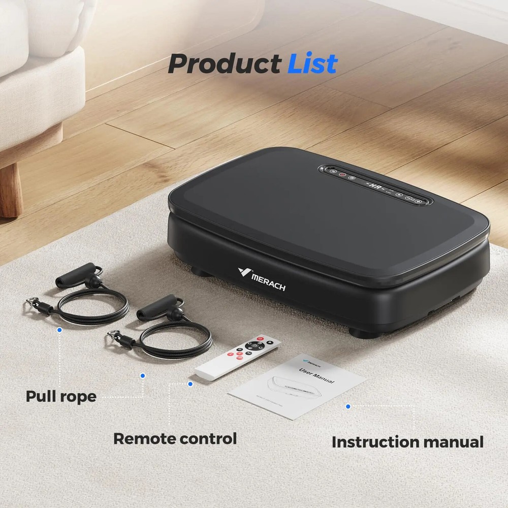Vibration Plate Exercise Machine with Light Body Workout Power Vibrate Drainage