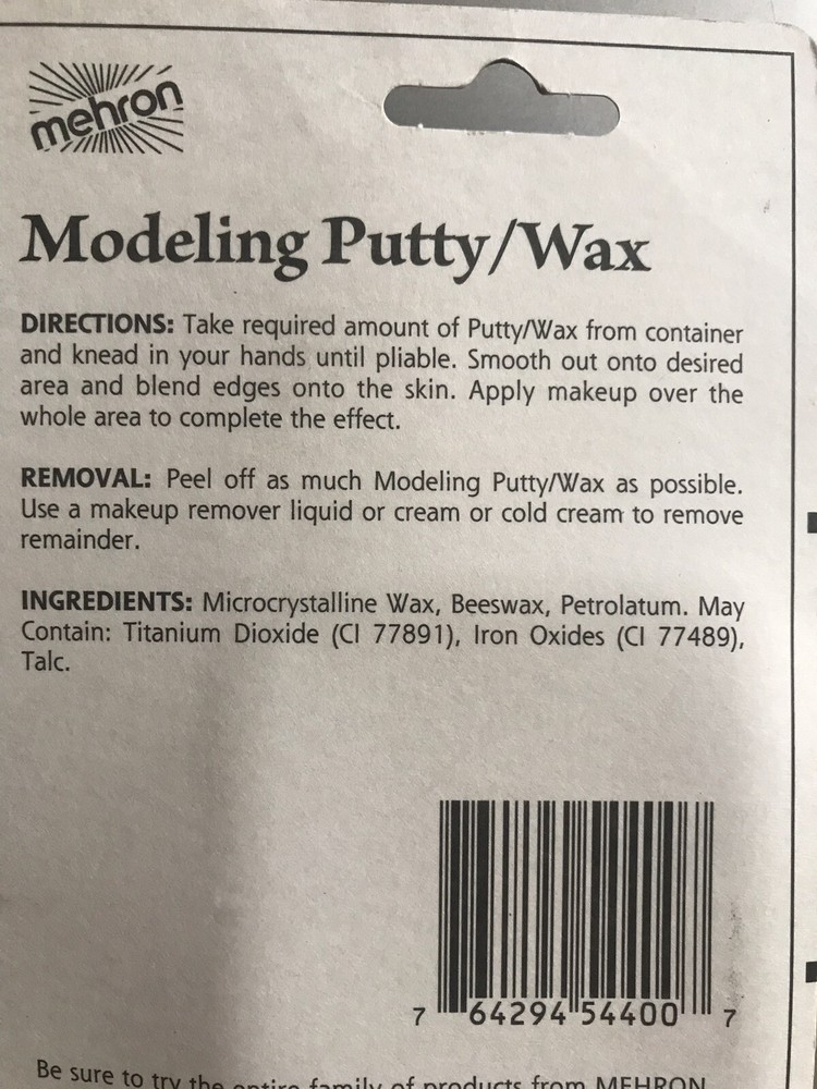Mehron Modeling Putty/Wax .5 oz