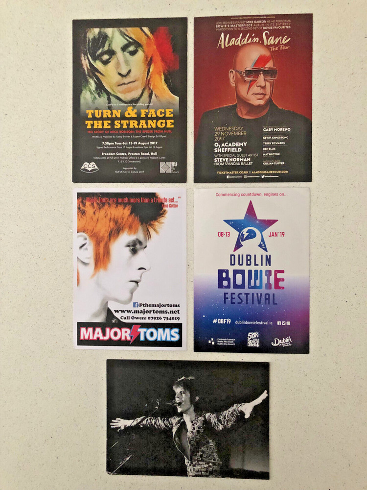David Bowie x 5 Bowie Related Flyers