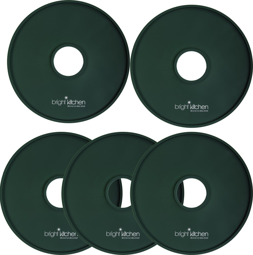 5 Fruit Leather Silicone Dehydrator Sheets with EDGES fits Elite Gourmet