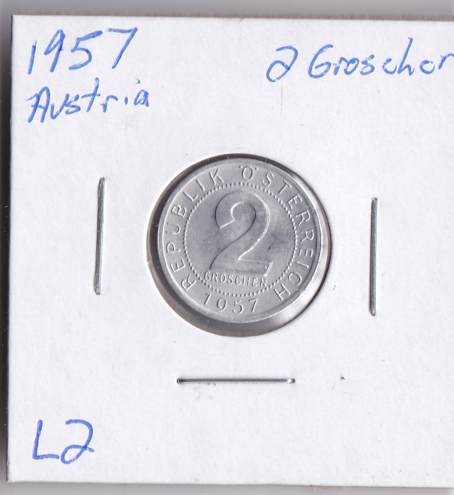 1957 Austria 2 Groschen L2