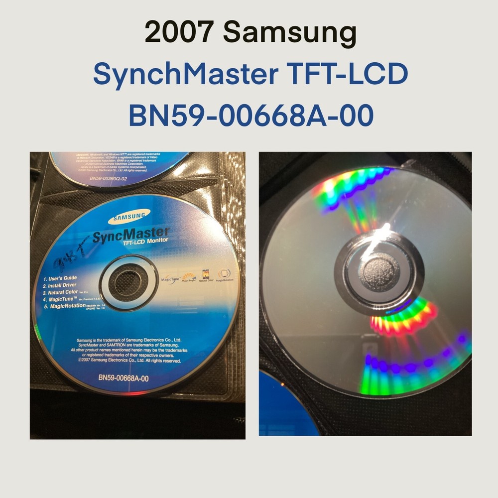 Samsung SyncMaster Driver Software CD Disk Only For TFT-LCD Monitor 2007