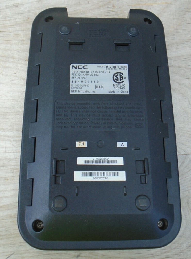 NEC DTL-8R-1 Phone System Digital Base no AC Adapter | POWERS ON