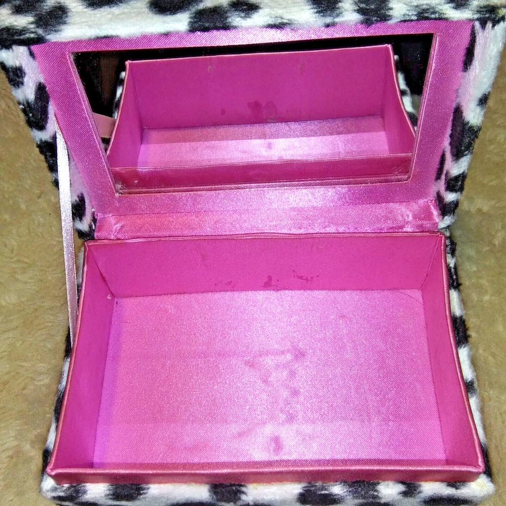 Mirrored Leopard Trinket Jewelry Box with drawer