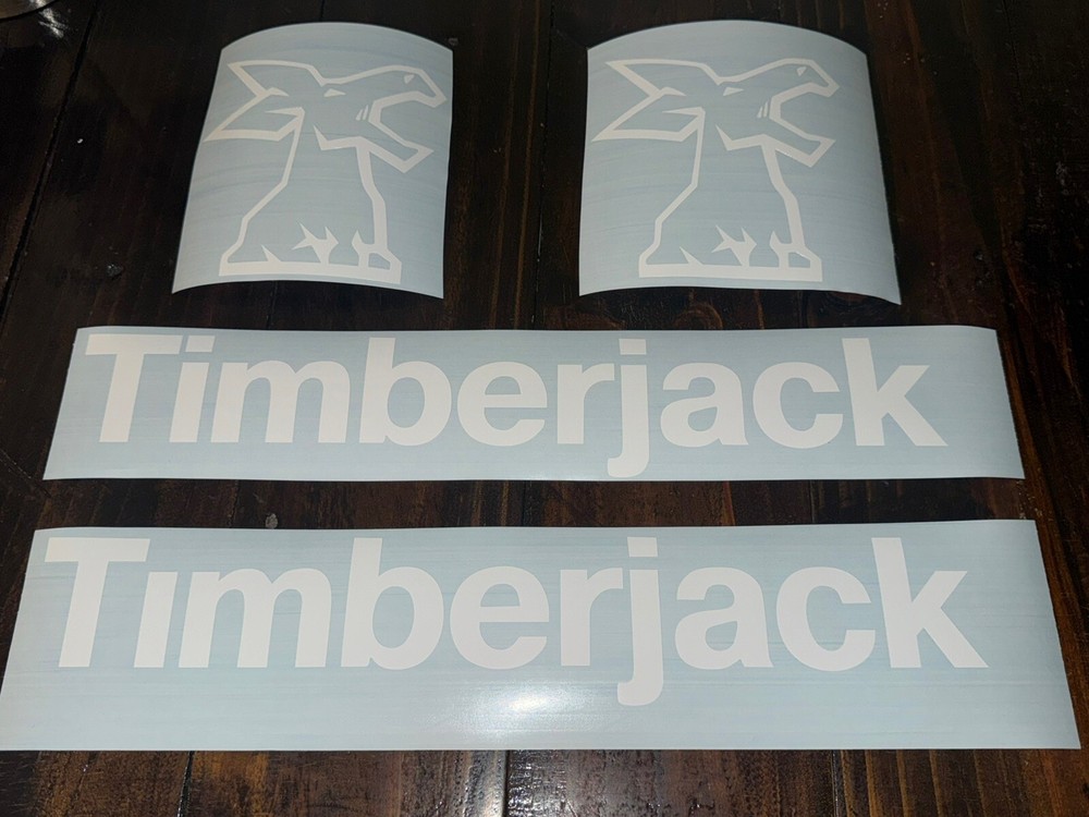 Timberjack Replacement Decals (2 - 18” & 2-6”) skidder logging STICKER Skidder