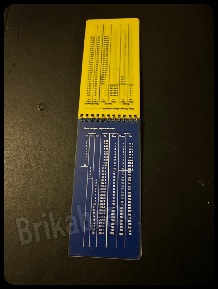 CITB Construction Industry Training Board Metric Conversion Tables Booklet 1970s