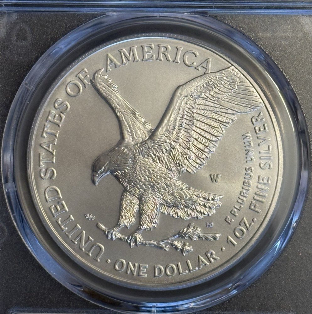 2022-W Burnished Silver Eagle PCGS SP69 FIRST STRIKE (Flag Label)
