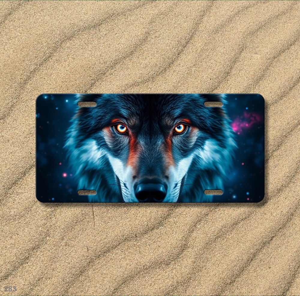 Bold Wolf License Plate Personalized Vanity Plate Unique Gift