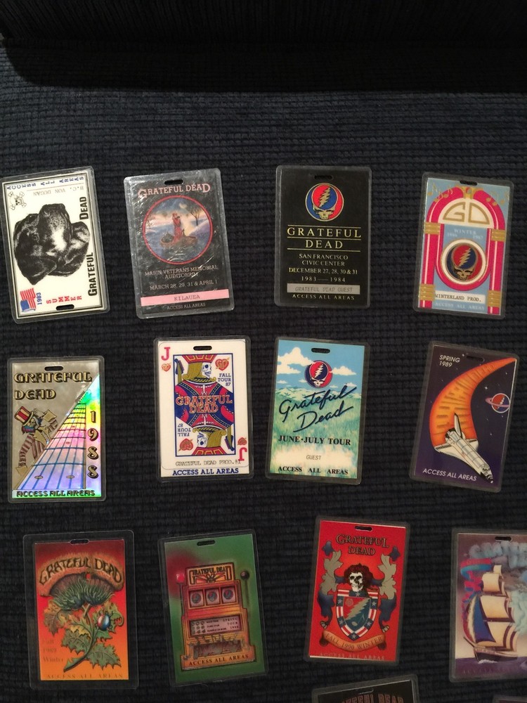 grateful dead Rare Backstage Pass "Laminate" Collection