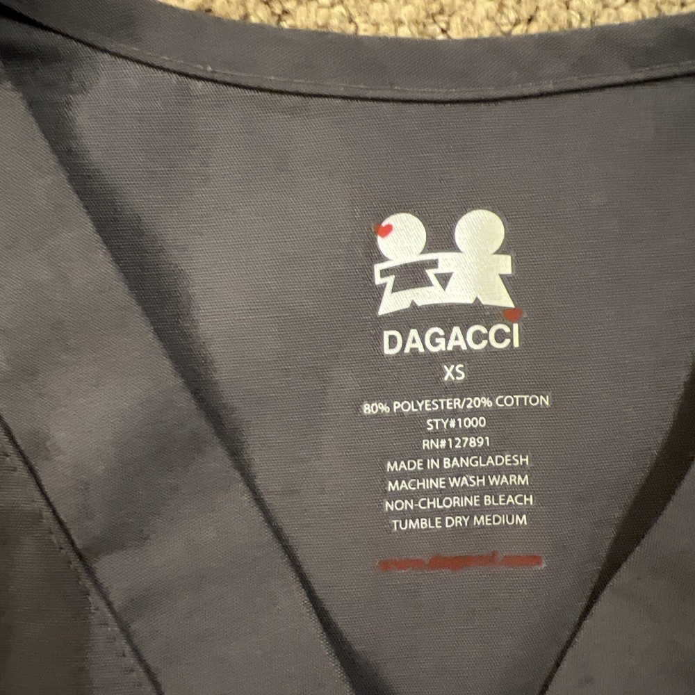 Dagacci Gray Scrub - Top Only XS
