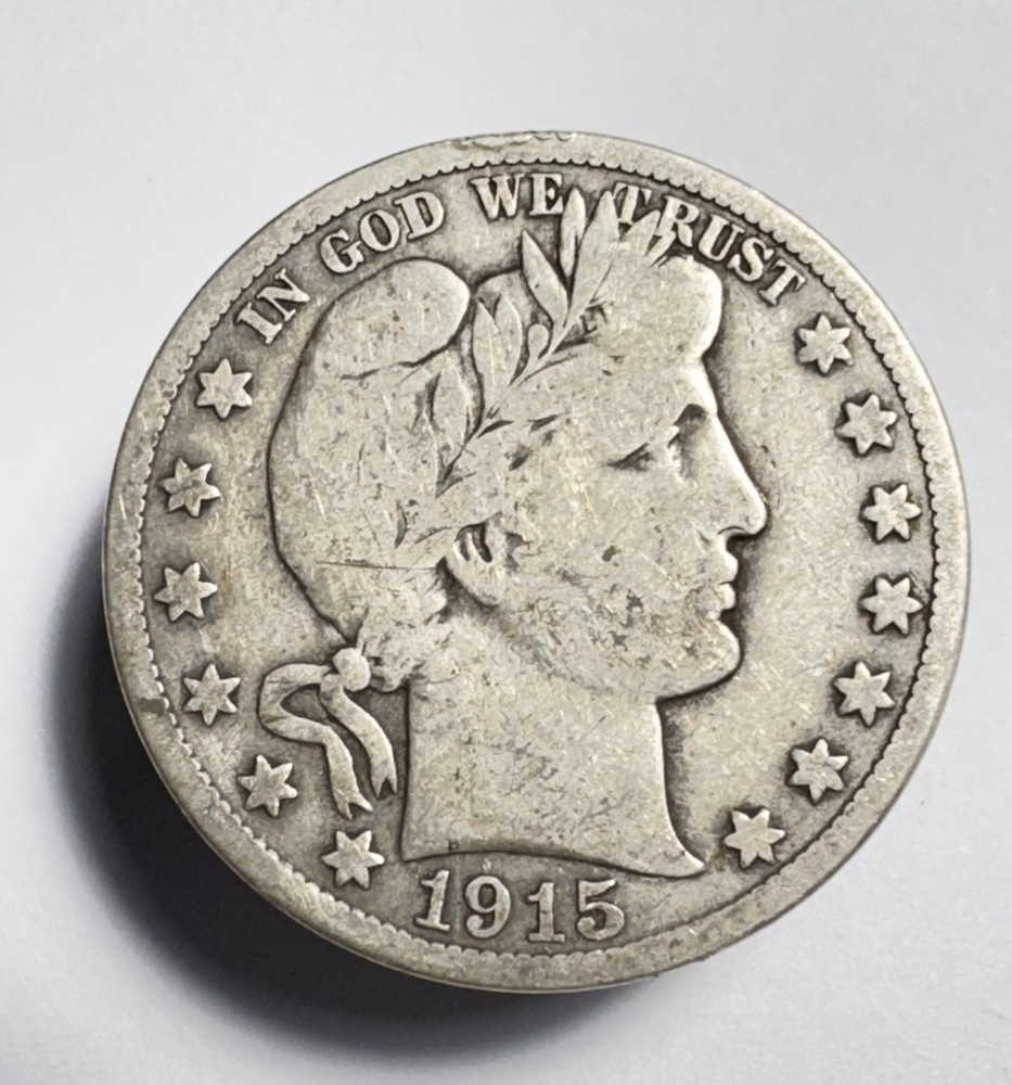 1915 S Barber Half Dollar 90% Silver  -0336