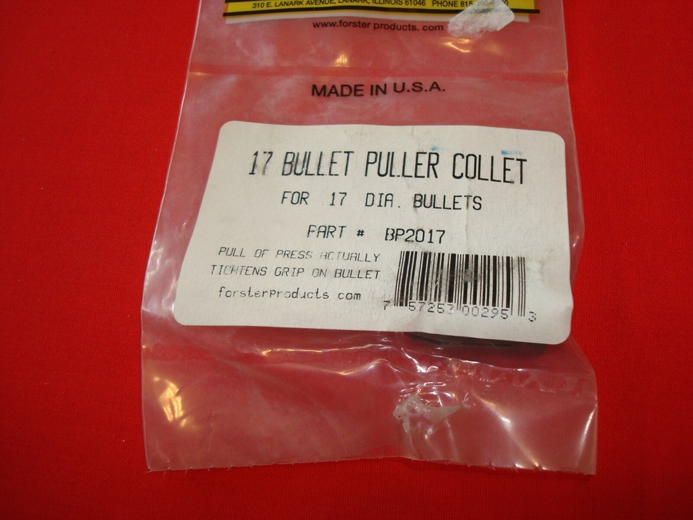 FORSTER Bullet Puller Collet .17 BP2017