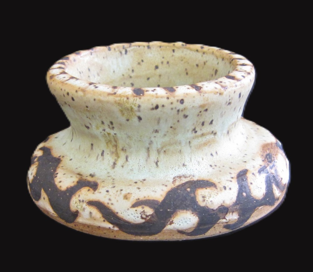 Small Planter Pot Hand Made Studio Glazed Pottery Decorated Signed 4”