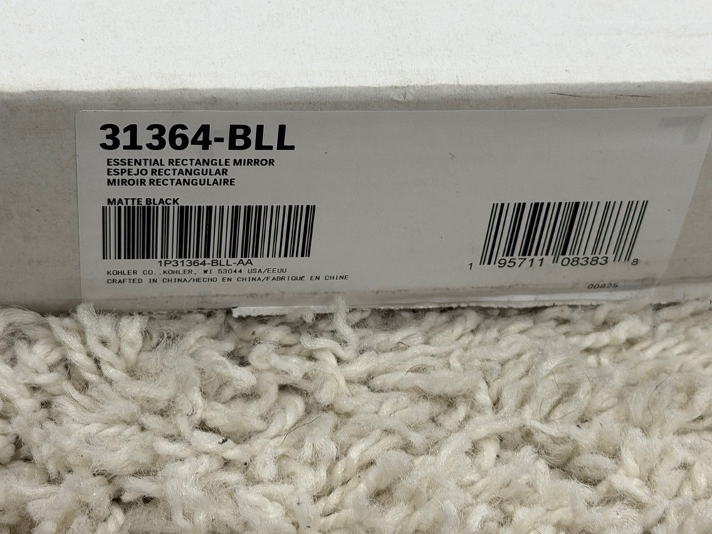 New Kohler K-31364-BLL Essential 24 W x 36 H Transitional Rectangular Metal Fram