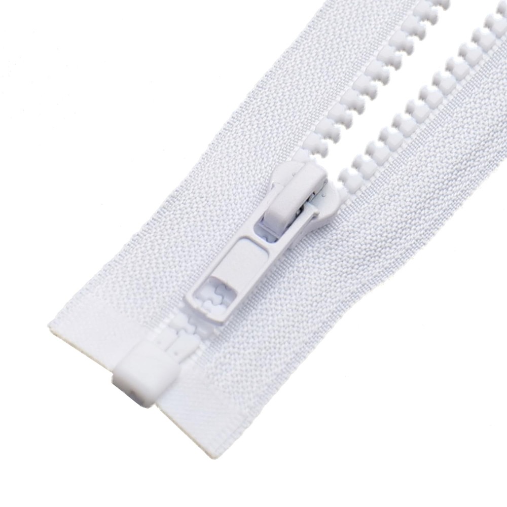 #5 29 Inch Separating Jacket Zippers 2 PCS White Molded Plastic Bulk DIY