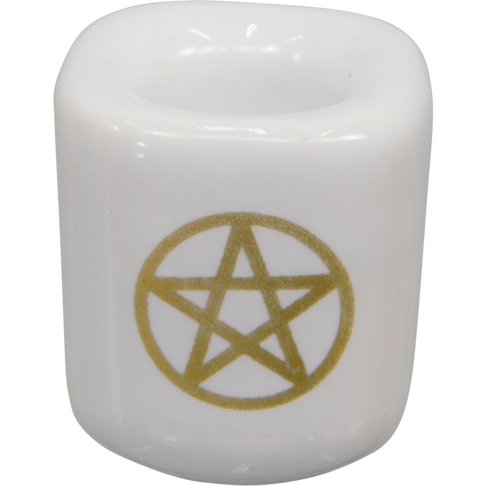 Chime (Mini Taper) Candle Holder with Gold Pentacle!