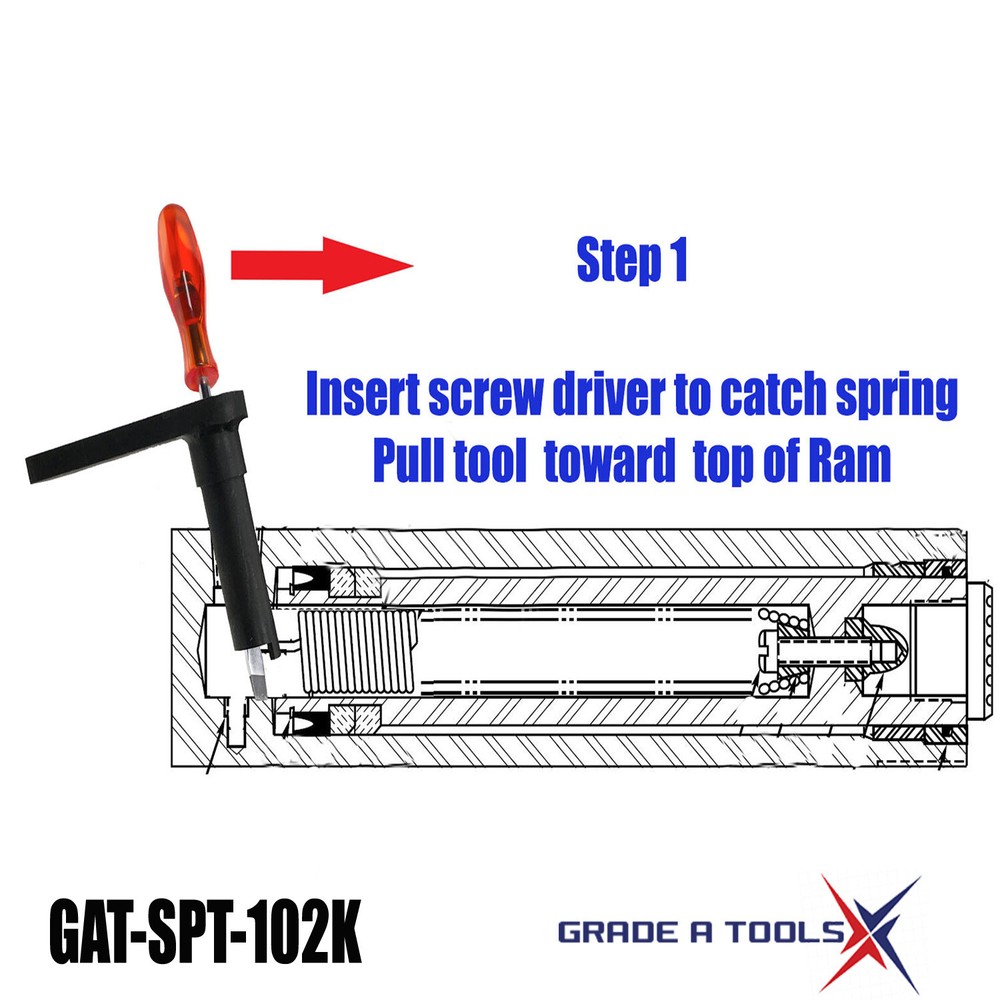 Hydraulic Ram Return Spring Tool, RC102K Seal kit Installation Tool