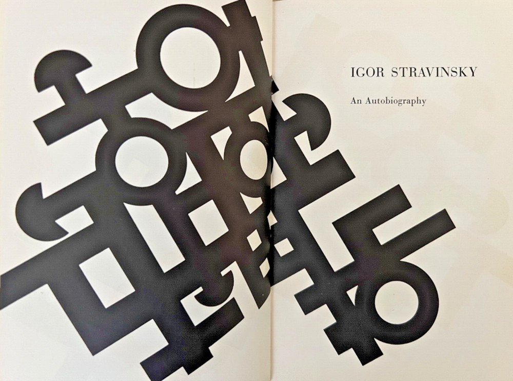 IGOR STRAVINSKY - AUTOGRAPH NOTE SIGNED in 1964, hardback, very clean edition