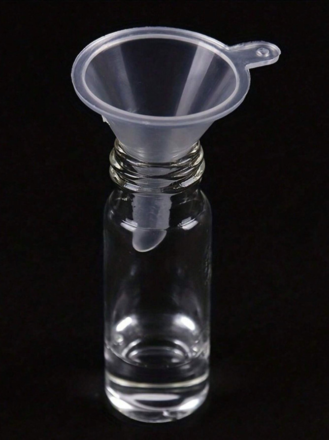5pcs Mini Plastic Funnels - Small Transparent Funnels for Essential Oils & Spice