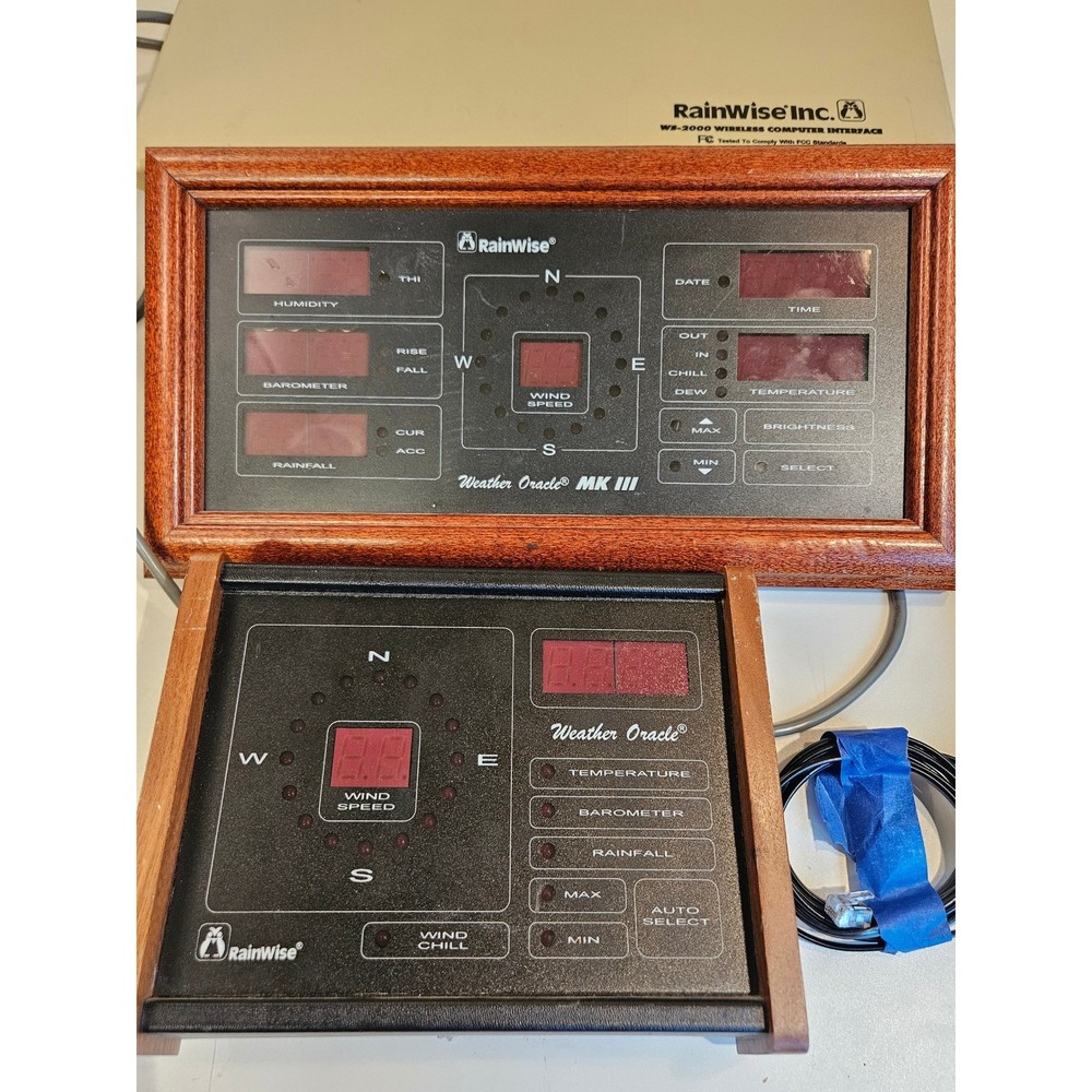 RainWise Weather Oracle MK III Wireless Display WS-2000 Computer Interface Set