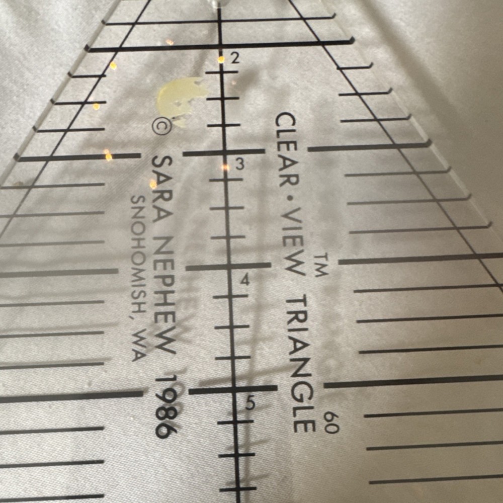 Sara Nephew Clear View Triangle 60 Acrylic Triangle Sewing Ruler