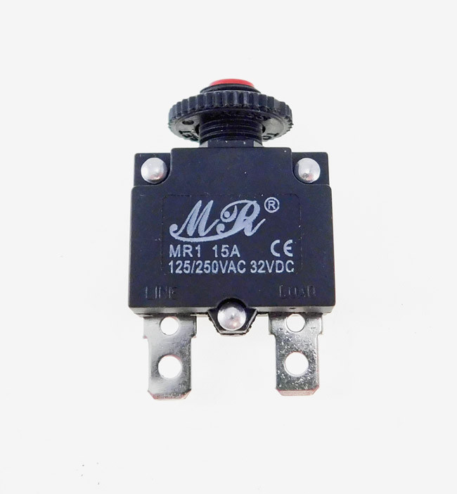 PROCRAFT MR1-15A 15A Panel Mount Circuit Breaker / Overload Protector