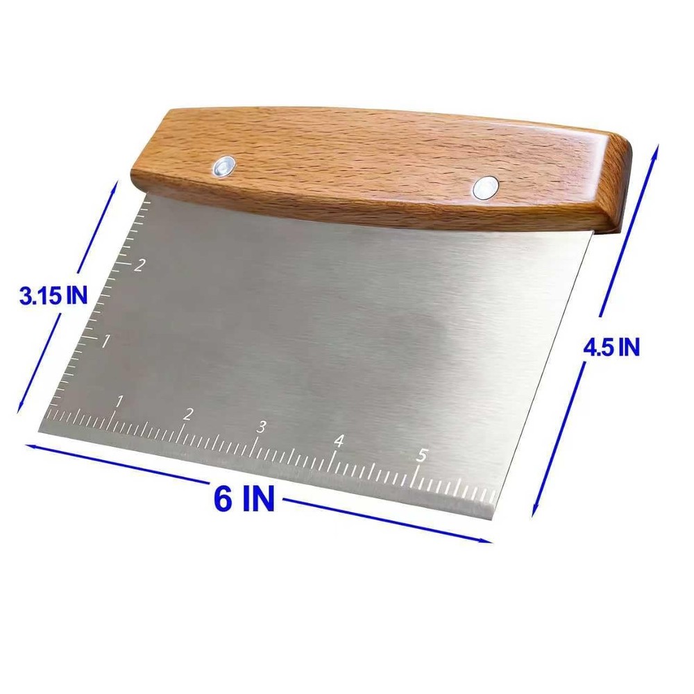 Vriysei Professional Dough Cutter & Bench Scraper - Ultimate Scrape