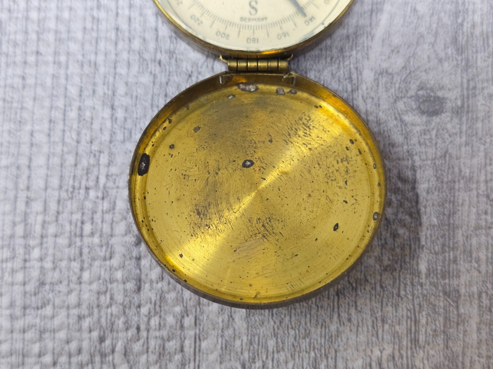 Vintage German Brass Pocket Compass WWII