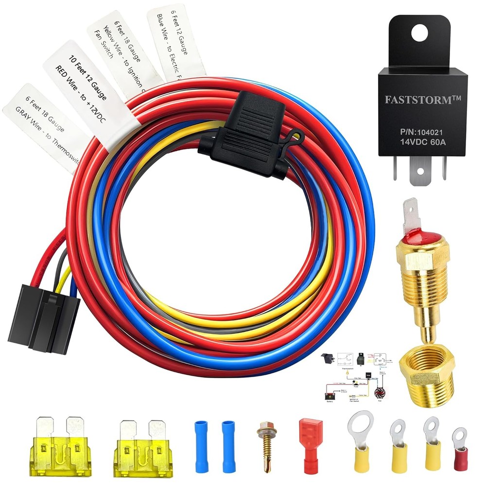 12V Radiator Fan Relay Kit 60 AMP New