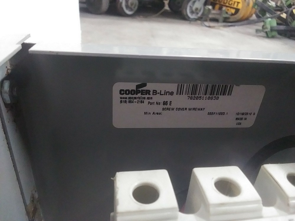 Cooper B-line Auxiliary Gutter 480 V 3 Phase Part#66e