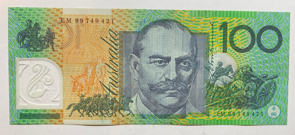 Australian $100 Dollar Polymer Bank Note - Third Series - UNC