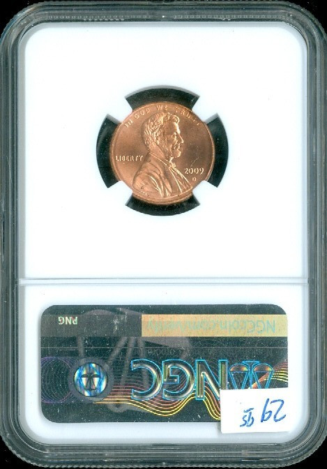 2009 D LINCOLN FORMATIVE CENT NGC MS66 RD