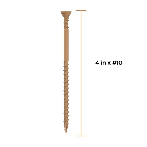 4" X #10 - COUNTERSINKING Deck Screw Count 250 250.0