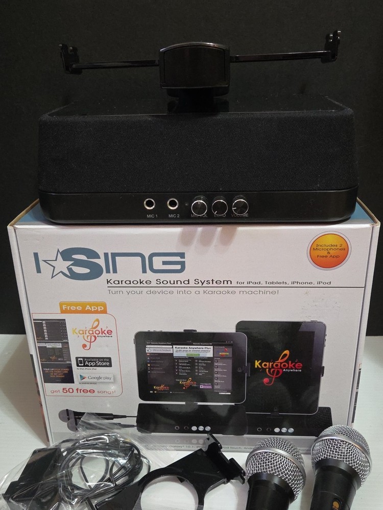 Sakar I Sing Karaoke Sound System for Ipad Tablets Iphone Ipad