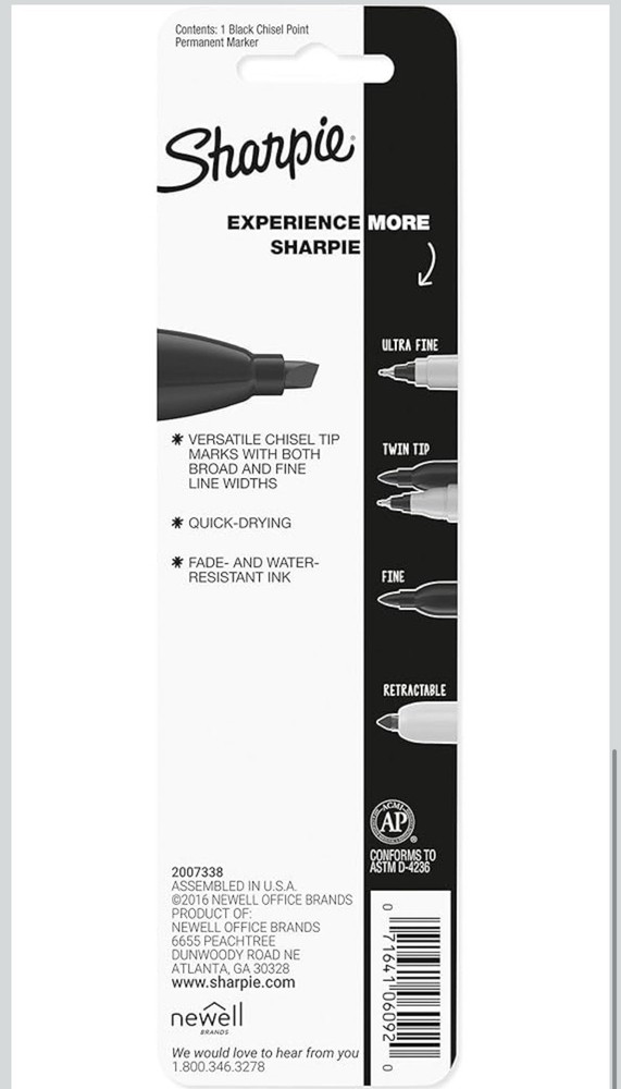 Sharpie Permanent Markers (1841298)- 2 Pack