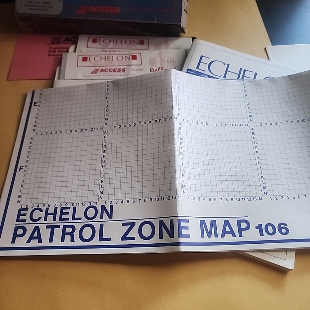 Echelon PC Game 1988 (IBM Tandy) Access Software 5.25" Disks