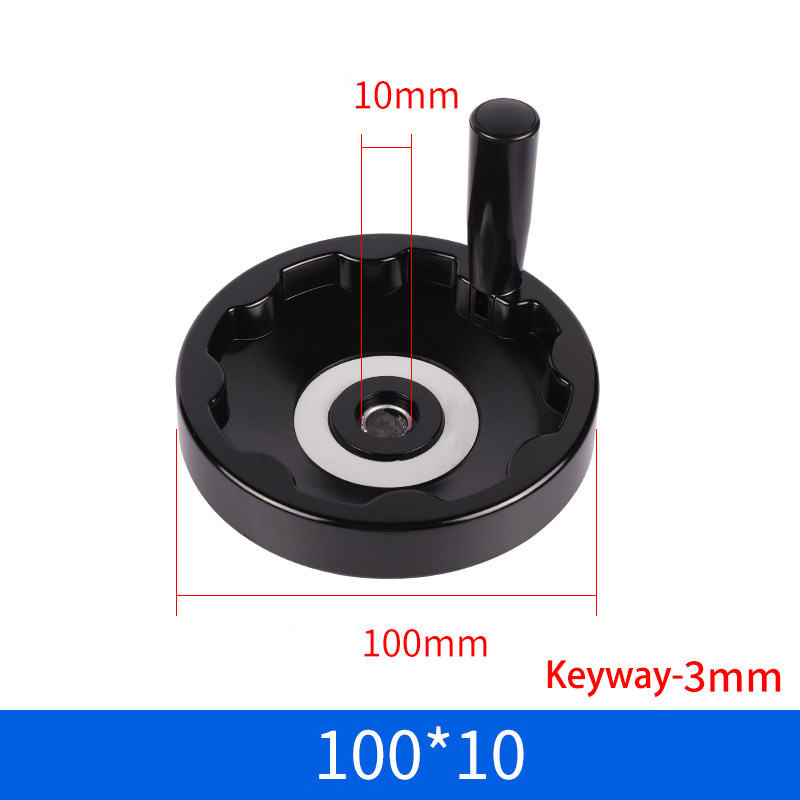 Bakelite Hand Wheel Foldable Handle Knob Internal Ripple Pattern With Keyway