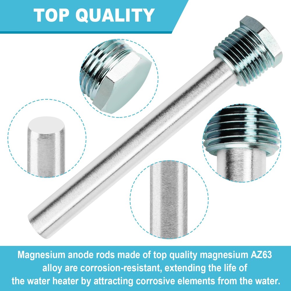 RV Water Heater Anode Rod - 4.5" L X 1/2" NPT/camper water heater Replacement...